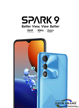 Tecno Spark 9 - 64 Go - 4 Go