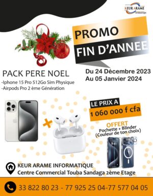 iPhone 15 PRO - 512 Go -  Sim Physique + Airpod PRO 2eme Gen